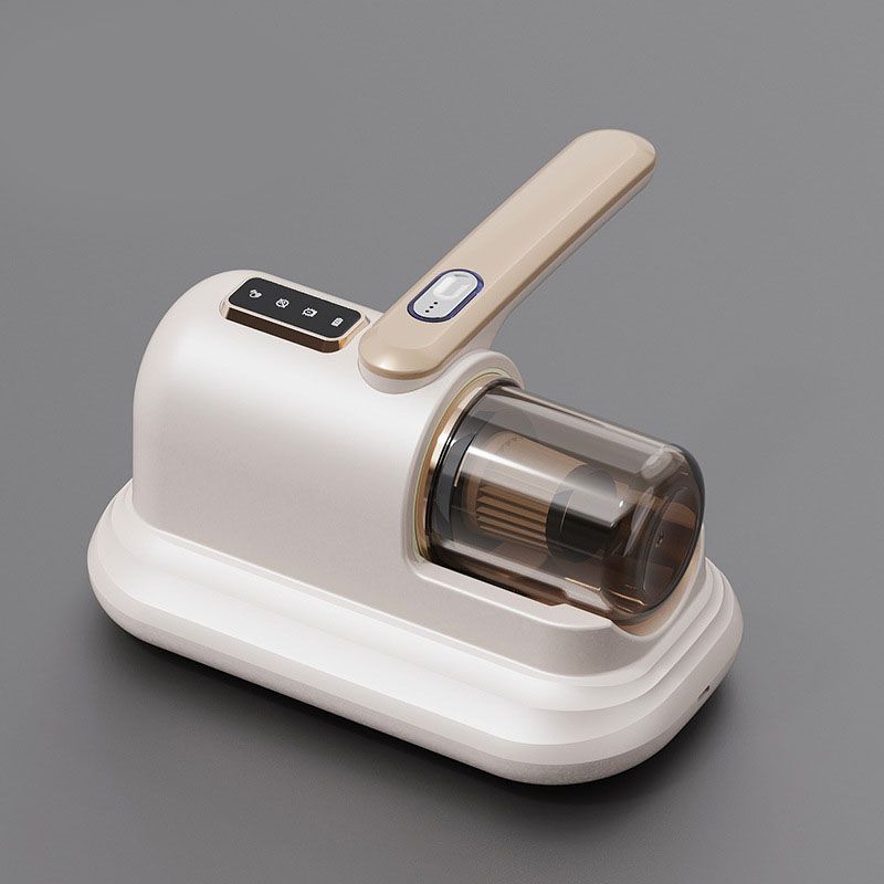 Pearl White Wireless Mite Vacuum Cleaner with UV Light - High Suction Handheld Bed Dust Mite Remover - Image 1