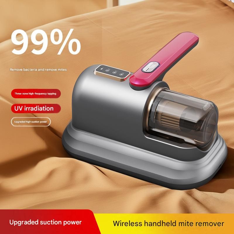 Blue-violet Wireless Mite Vacuum Cleaner with UV Light - High Suction Handheld Bed Dust Mite Remover - Image 2