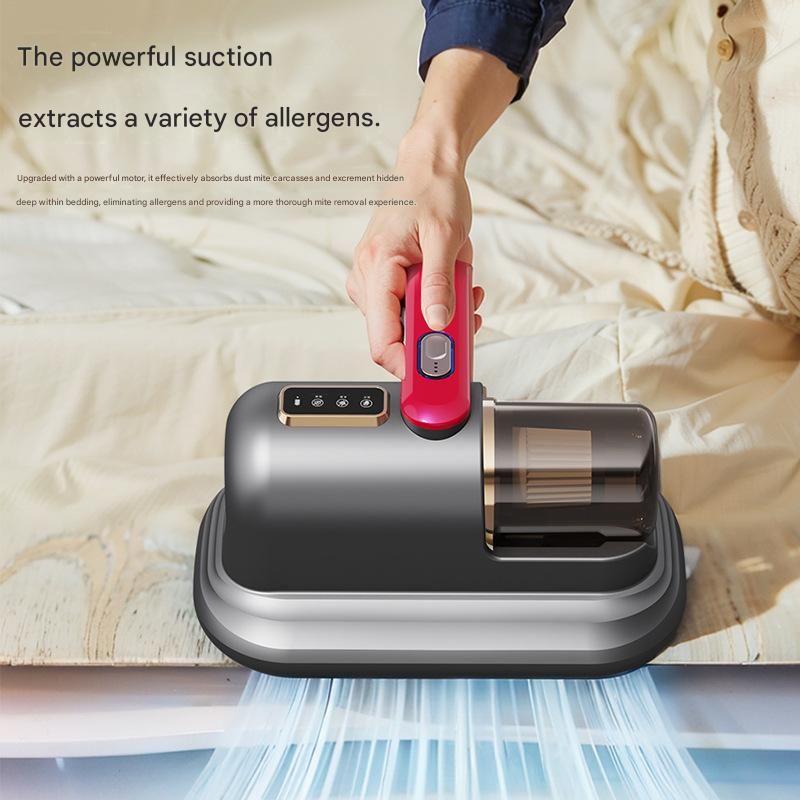 Blue-violet Wireless Mite Vacuum Cleaner with UV Light - High Suction Handheld Bed Dust Mite Remover - Image 4