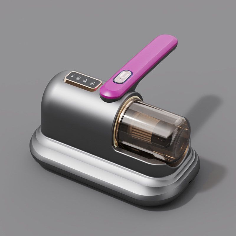 Greyish-purple Wireless Mite Vacuum Cleaner with UV Light - High Suction Handheld Bed Dust Mite Remover - Image 1