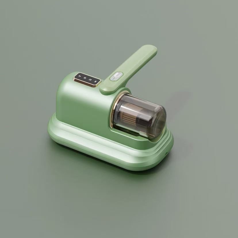 Green Wireless Mite Vacuum Cleaner with UV Light - High Suction Handheld Bed Dust Mite Remover - Image 1