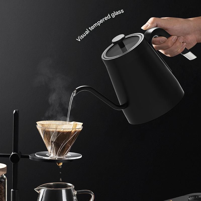Black Gooseneck Electric Kettle with Temperature Control - 0.8L Smart Pour Over Coffee Kettle - Image 2