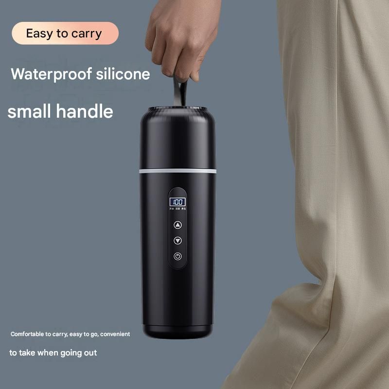 White Portable Car Electric Kettle 12V/24V Universal USB Travel Water Boiler 500ml 316 Stainless Steel Smart Temperature Control - Image 5