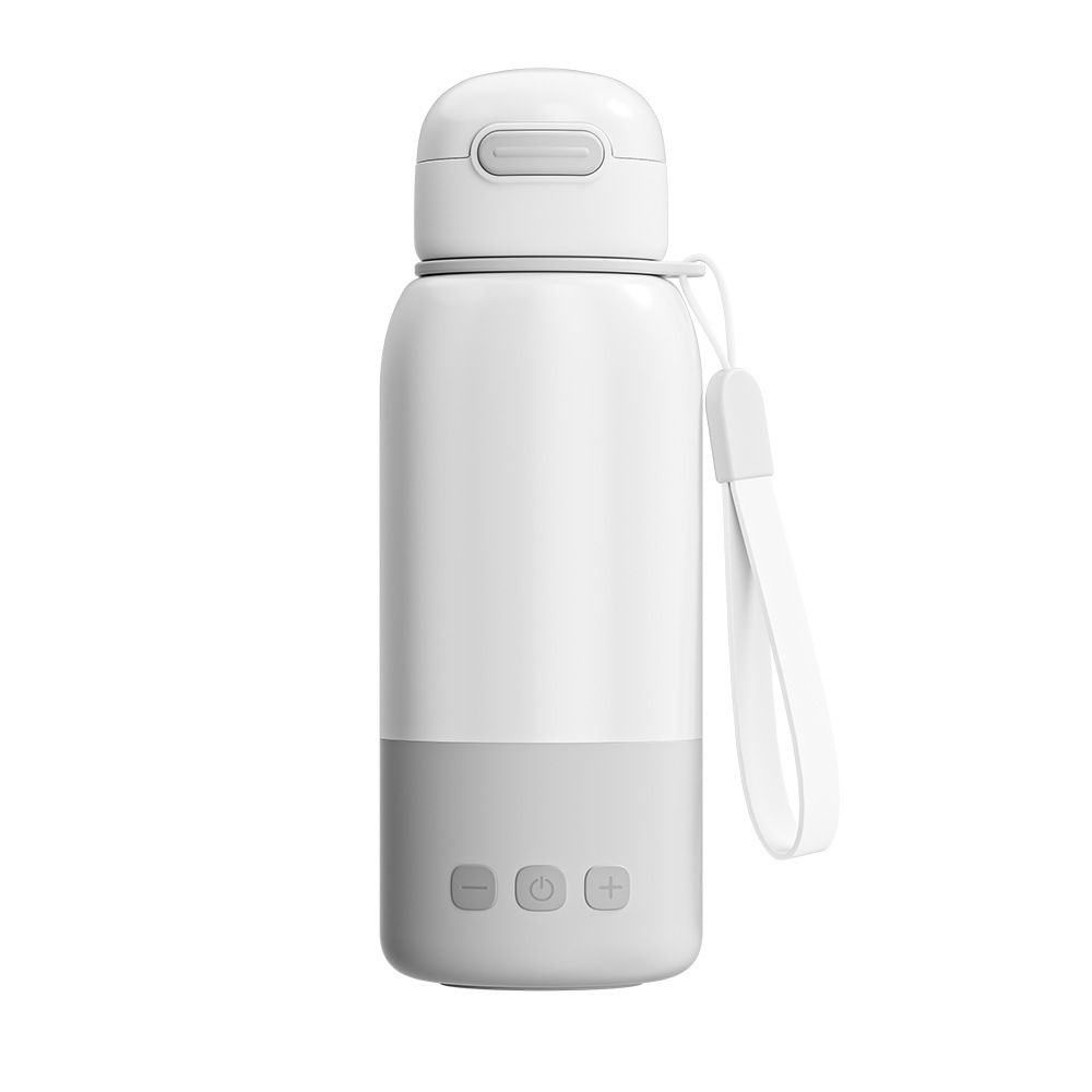 White Portable Constant Temperature Electric Water Cup 450ml 100W Rechargeable Baby Formula Maker with 316 Stainless Steel - Image 1