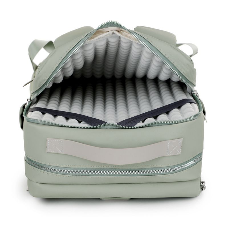 Grey Large Capacity Airbag Backpack Multi-Compartment Laptop Backpack Travel Business Bag - Image 2