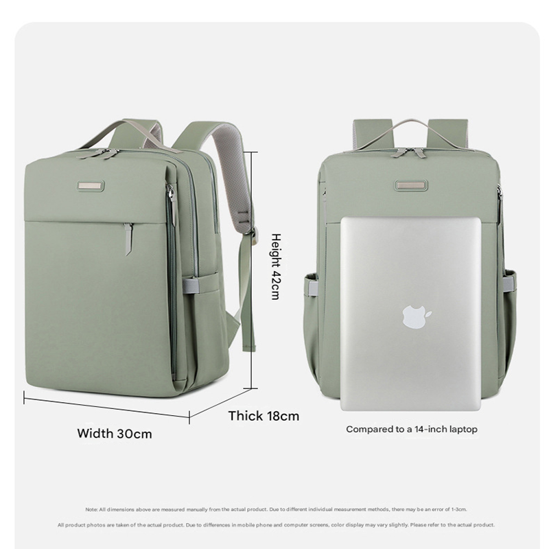 Dark grey Large Capacity Airbag Backpack Multi-Compartment Laptop Backpack Travel Business Bag - Image 4