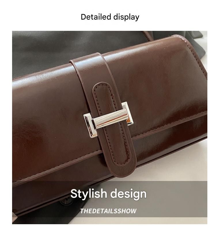 Black French Chic Baguette Shoulder Bag Women’s Minimalist Crossbody Bag with Premium Feel - Image 2