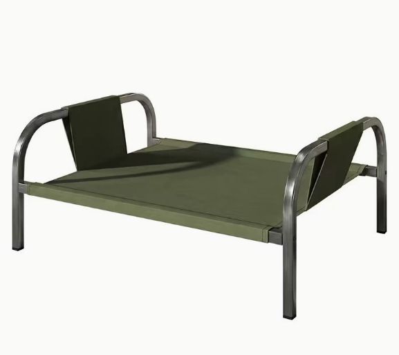 Green Raised Pet Bed for Medium Dogs Cats Elevated Breathable Dog Cot Washable Anti-Moisture Pet Cot 50x40x20cm - Image 1