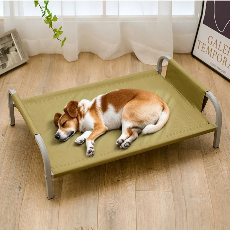 Green Raised Pet Bed for Medium Dogs Cats Elevated Breathable Dog Cot Washable Anti-Moisture Pet Cot 50x40x20cm - Image 5