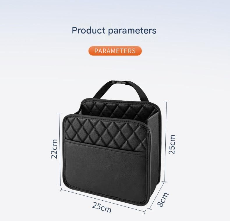 Car Seat Back Organizer Storage Bag Multi-Pocket Vehicle Seatback Holder Black - Image 5