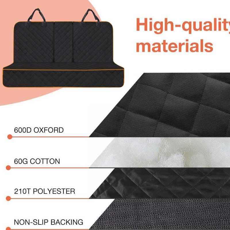 Car Rear Seat Pet Protector Mat Waterproof Dog Cat Back Seat Cover Black - Image 4