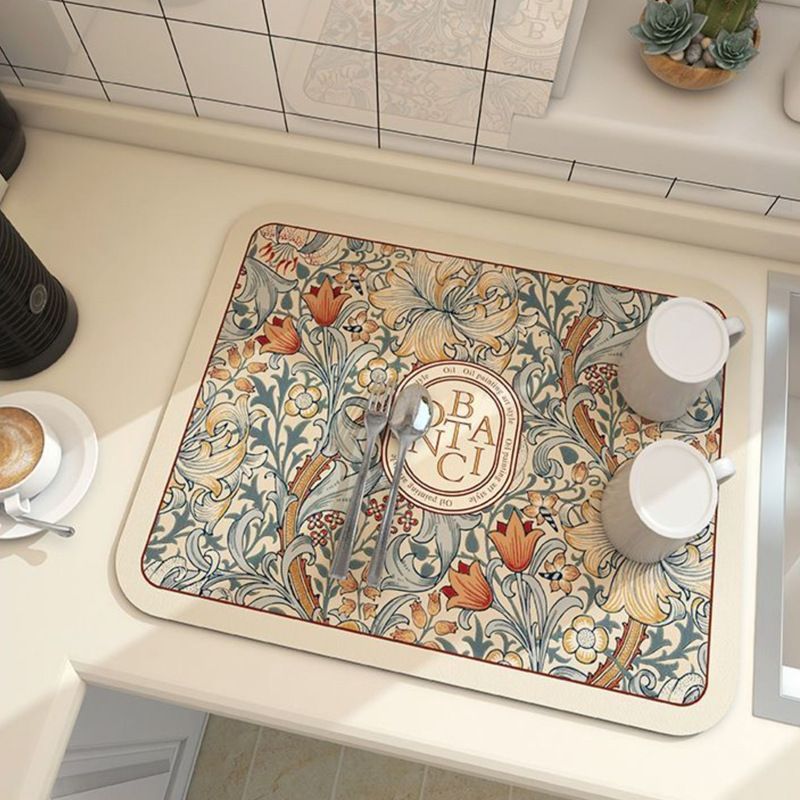 Kitchen Countertop Drainage Mat Absorbent Quick Dry Tech Velvet Dish Drying Pad 40x60cm(CD0076-2) - Image 1