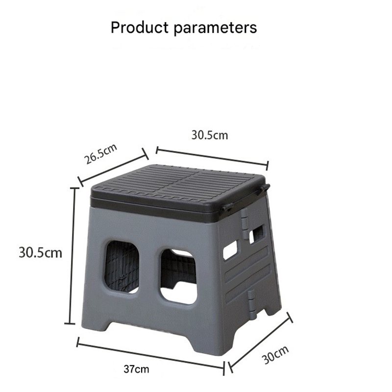 Grey Portable Folding Toilet Stool Outdoor Camping Car Emergency Portable Potty Chair - Image 6