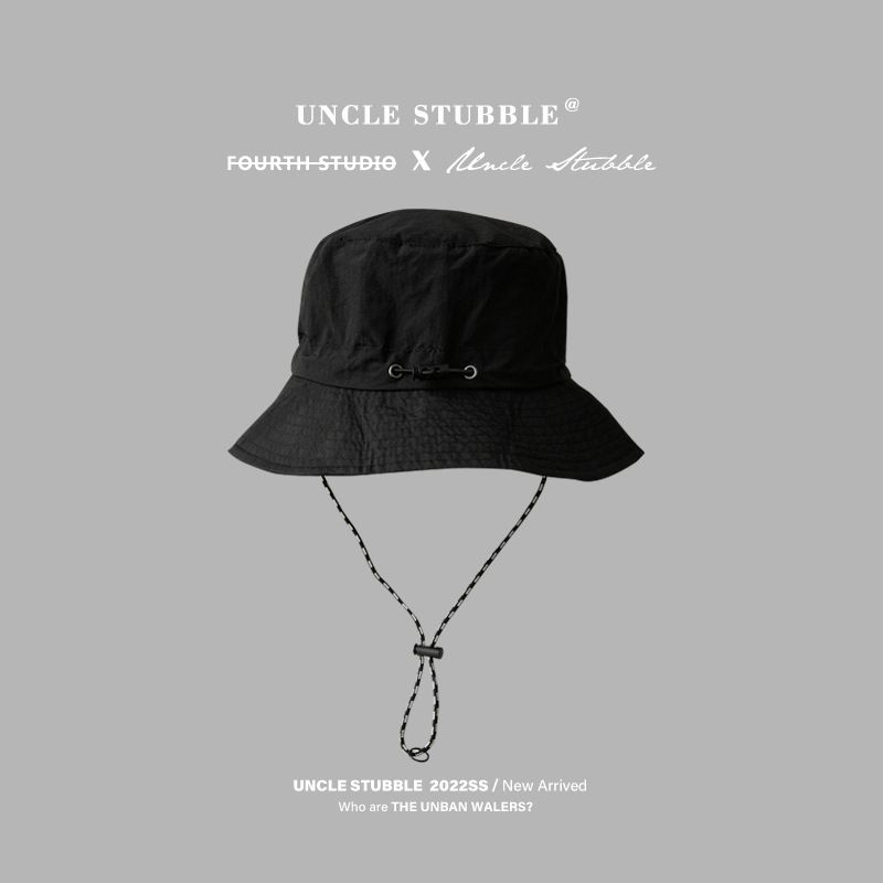 Black Packable Bucket Hat Unisex Wide Brim Foldable Sun Protection Hiking Travel Cap - Image 1