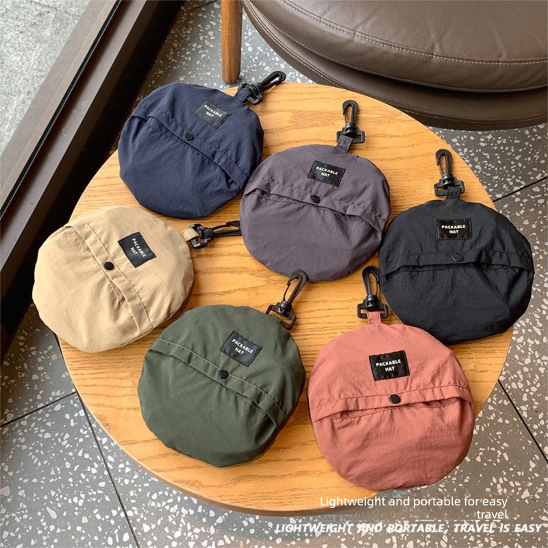 Navy blue Packable Bucket Hat Unisex Wide Brim Foldable Sun Protection Hiking Travel Cap - Image 7