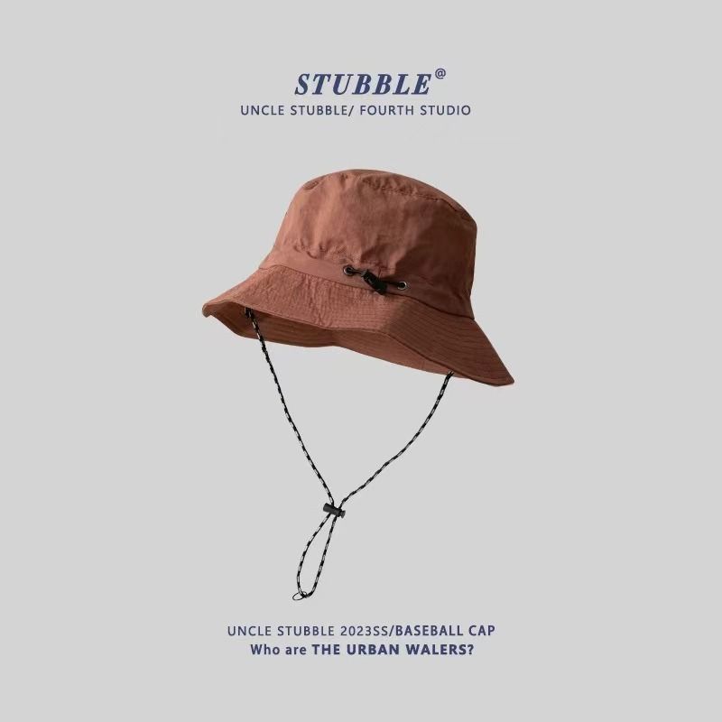 Brick red Packable Bucket Hat Unisex Wide Brim Foldable Sun Protection Hiking Travel Cap - Image 1