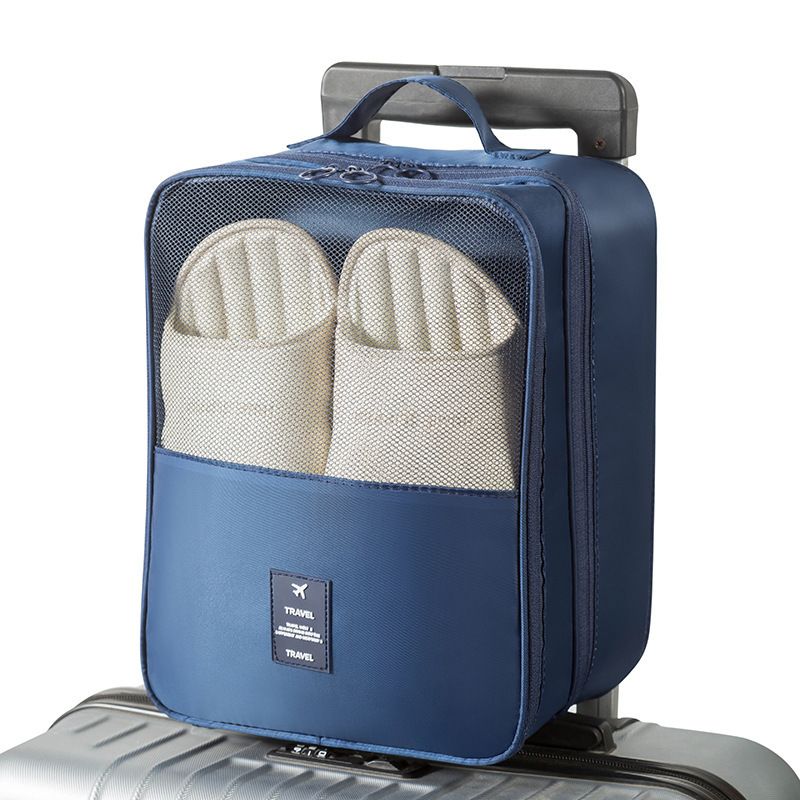 Navy blue Travel Shoe Bag Portable Luggage Organizer Waterproof Dustproof Shoe Pouch - Image 1