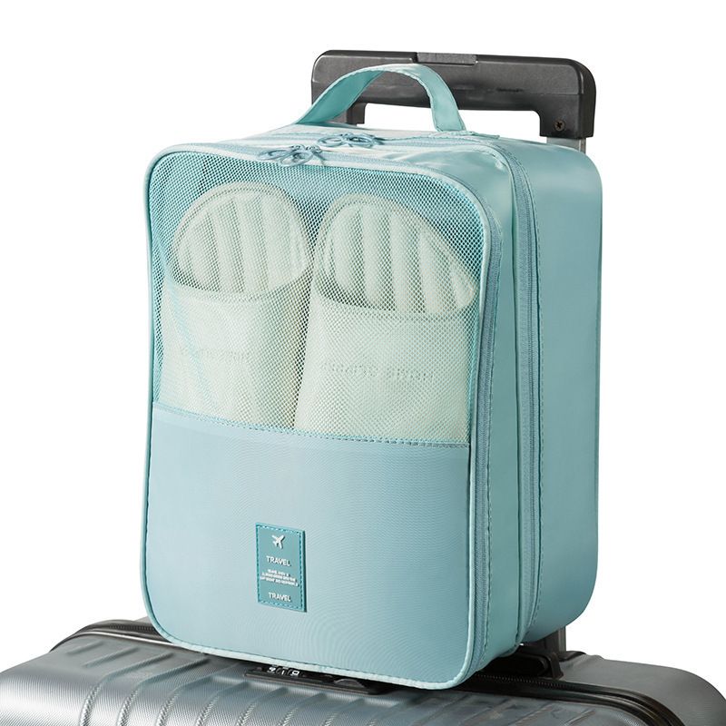 Light blue Travel Shoe Bag Portable Luggage Organizer Waterproof Dustproof Shoe Pouch - Image 1