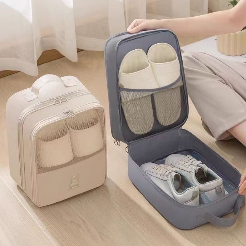 Light blue Travel Shoe Bag Portable Luggage Organizer Waterproof Dustproof Shoe Pouch - Image 2
