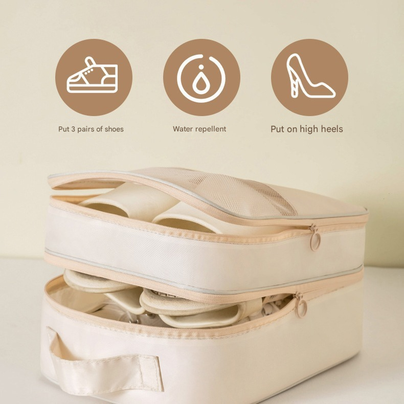 Light blue Travel Shoe Bag Portable Luggage Organizer Waterproof Dustproof Shoe Pouch - Image 5