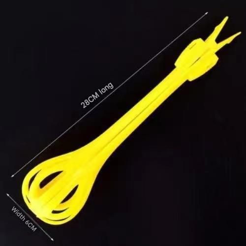Yellow  2-Piece 3-in-1 Multi-Functional Egg Whisk & Food Tongs Set - Image 6