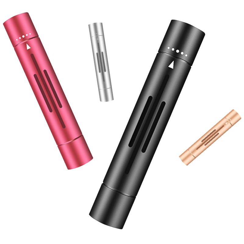 Red Mini Car Air Vent Perfume Freshener with 6 Scent Refills Aluminum Alloy Aromatherapy - Image 6