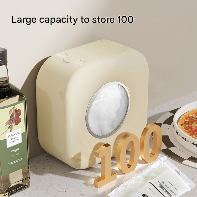 Light green Wall Mounted Plastic Wrap Dispenser Storage Box with 200 Preservation Films - Image 4