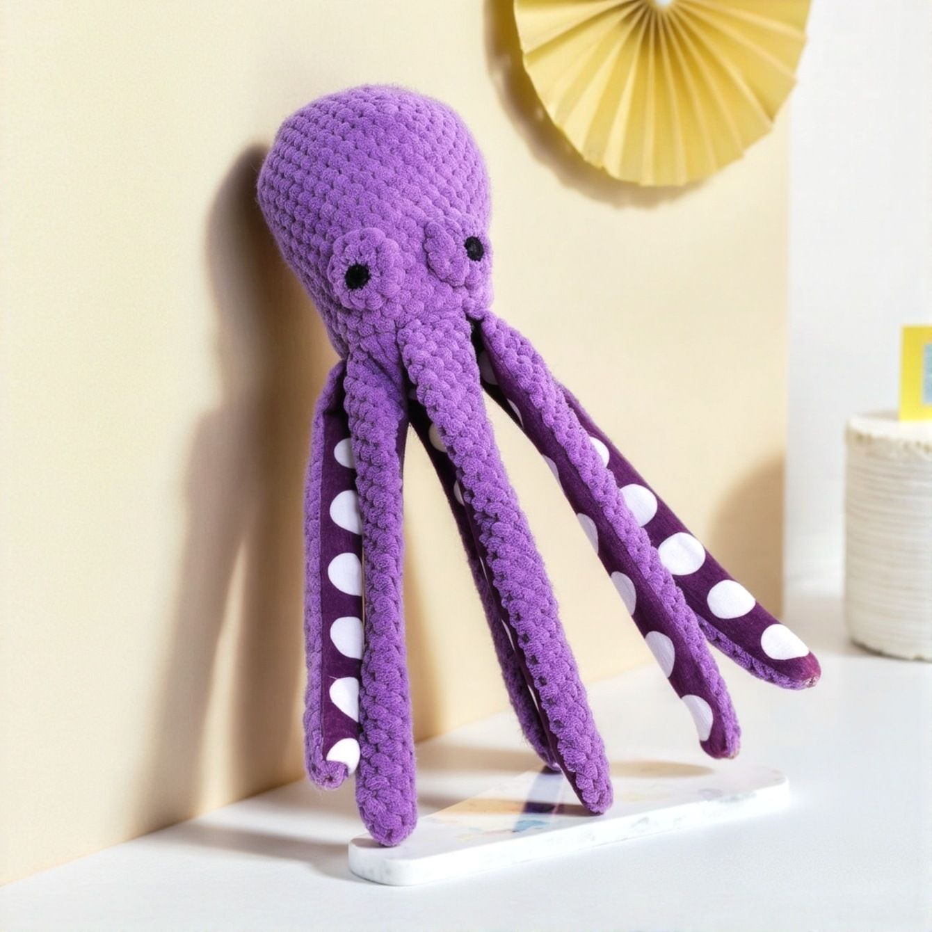 2-Pack Purple Plush Octopus Dog Toy with Squeaker - Interactive Chew Toy for Small, Medium & Large Dogs - Durable, Teeth-Cleaning & Boredom-Relief Pet Toy (35cm) - Image 1