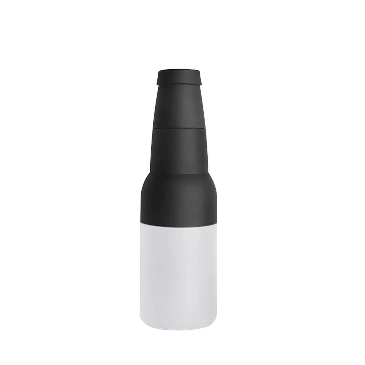 3-in-1 Beer Bottle Insulated Tumbler and Can Cooler with Bottle Opener – Double Wall Stainless Steel Soda Can Insulator & Holder for Car Outdoor Beverage Storage, 12oz White - Image 1