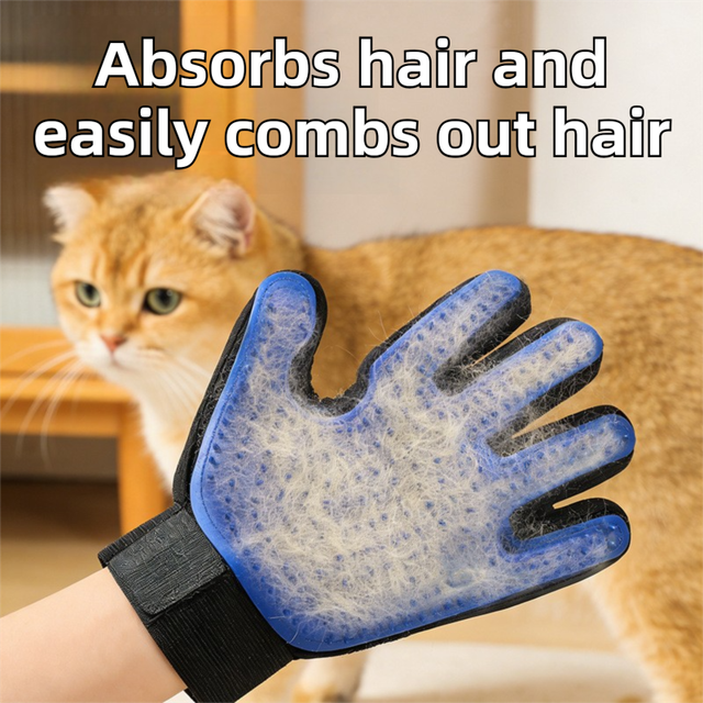 2PCS Black Blue Pet Grooming Spray Glove with Pink & Black Detachable Typec Mister - TPR Soft Deshedding & Massage Brush Glove for Cats and Dogs, Anti Static Spray to Reduce Flying Fur and Easy to Clean - Image 4