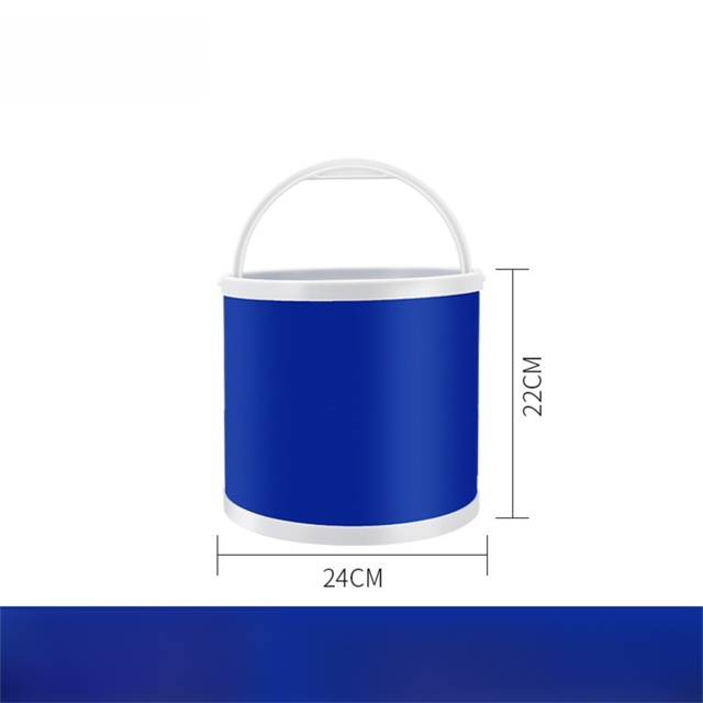 9L Foldable Oxford Fabric Car Wash Bucket with EVA Waterproof Lining & Zipper Carry Bag - Self Standing Structure, Portable Water Container for Car Cleaning and Outdoor Travel - Image 2