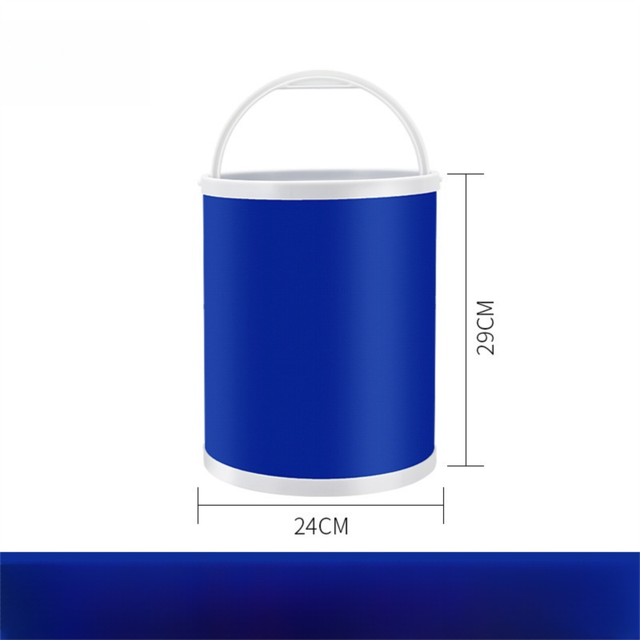 13L Foldable Oxford Fabric Car Wash Bucket with EVA Waterproof Lining & Zipper Carry Bag - Self Standing Structure, Portable Water Container for Car Cleaning and Outdoor Travel - Image 2
