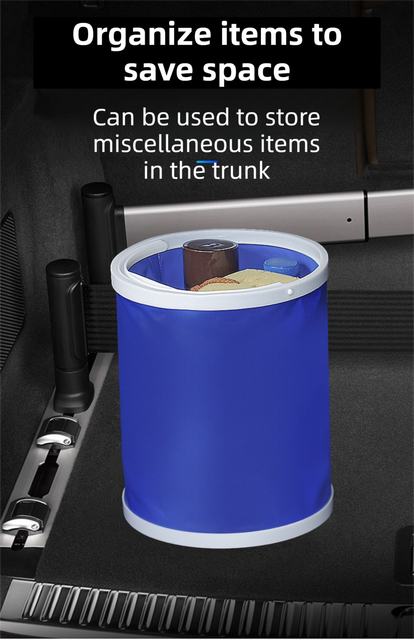 Blue Microfiber Car Cleaning Towel (60 x 180 CM) and 20L Foldable Self Standing Water Bucket (Include Zipper Bag) Combo Set - Super Absorbent and Scratch Free for Car Detailing Drying and Home Cleaning - Image 4