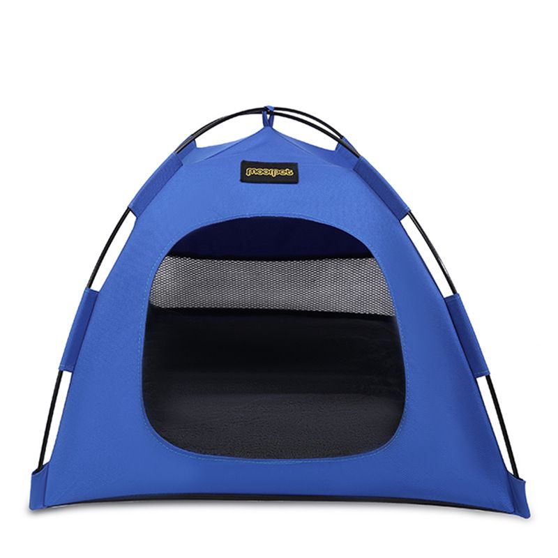 Blue All-Weather Portable Pet Tent with Dual-Sided Cushion & Insect-Proof Mesh – S Size 40 x 40 x 35 cm, Waterproof & Sun-Proof Outdoor Four Corner Dome Kennel for Dogs & Cats Travel Camping - Image 1