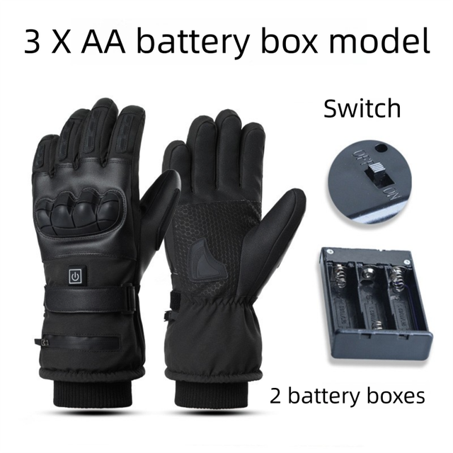 Winter 3 Level Intelligent Heated Gloves with Touchscreen Fingertip & Protective Shell - Waterproof Thermal Gloves for Skiing & Outdoor Sports, 360° All-Finger + Hand's Back Large Heating Coverage (Battery Operated) - Image 1