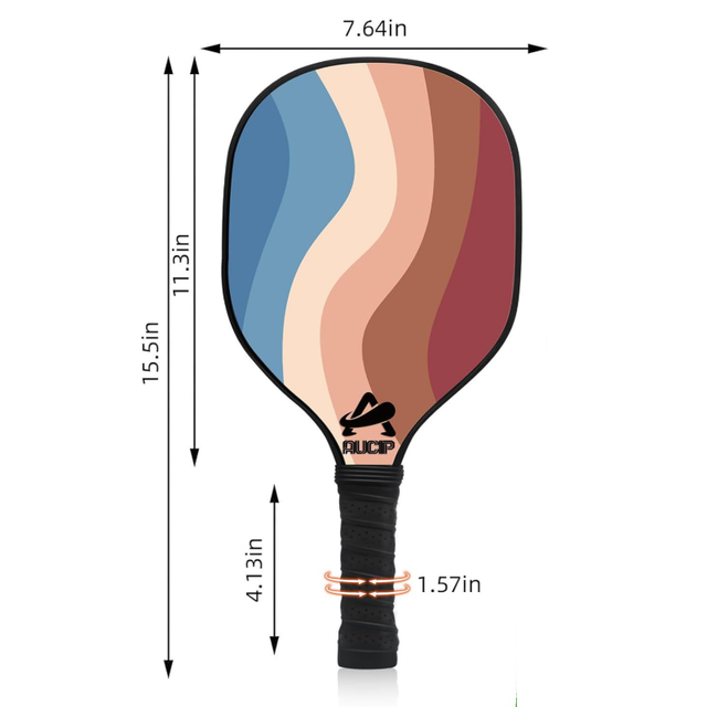 Lightweight 9-Ply Hard Basswood Pickleball Paddle Set with Curved Stripes Design - 2 Durable Paddles + 4 Balls + Ball Mesh Bag + Carrying Backpack for Indoor & Outdoor Play - Professional Size Construction, Breathable Non-Slip Grip - Image 2