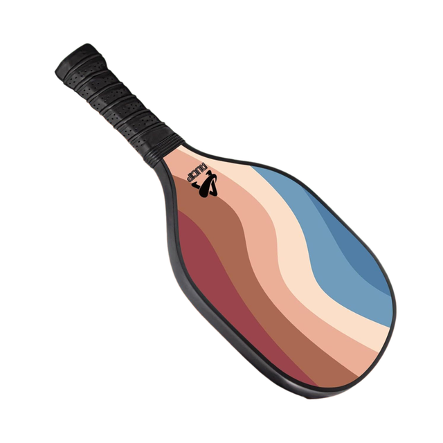 Lightweight 9-Ply Hard Basswood Pickleball Paddle with Curved Stripes Design for Indoor & Outdoor Play - Professional Size Construction, Breathable Non-Slip Grip - Image 1