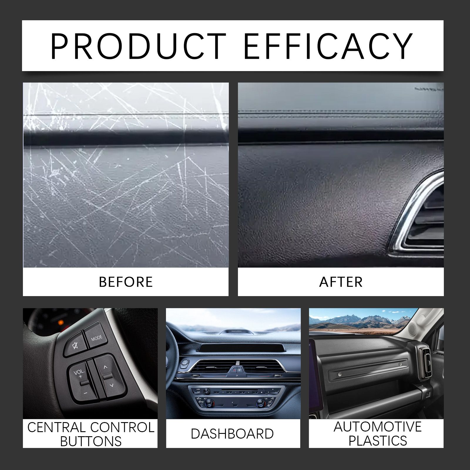 3-Pack Car Interior Paint Touch-Up Pen – Quick Color Restoration Scratch Repair Fixer for Automotive Leather Plastic, Central Control Button and Dashboard - Image 3