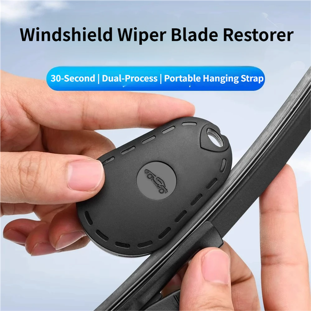 4PCS Black Portable Car Windshield Wiper Blade Repair Tool - Triple the Wiper Lifespan – Dual Grit Sanding Restorer and Trimmer for Wiper Rubber Strips - Image 3