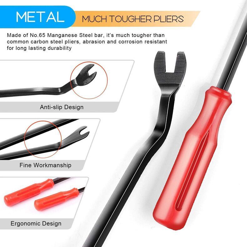 Boxed 710Pcs Heavy Duty Car Retainer Clips Kit with 4Pcs Fastener Removal Tools, 5Pcs Reusable Cable Ties and Metal Pliers  – 16 Most Popular Sizes Push Pin Rivets Assortment for Automotive Bumper Fender Side Skirt - Image 5