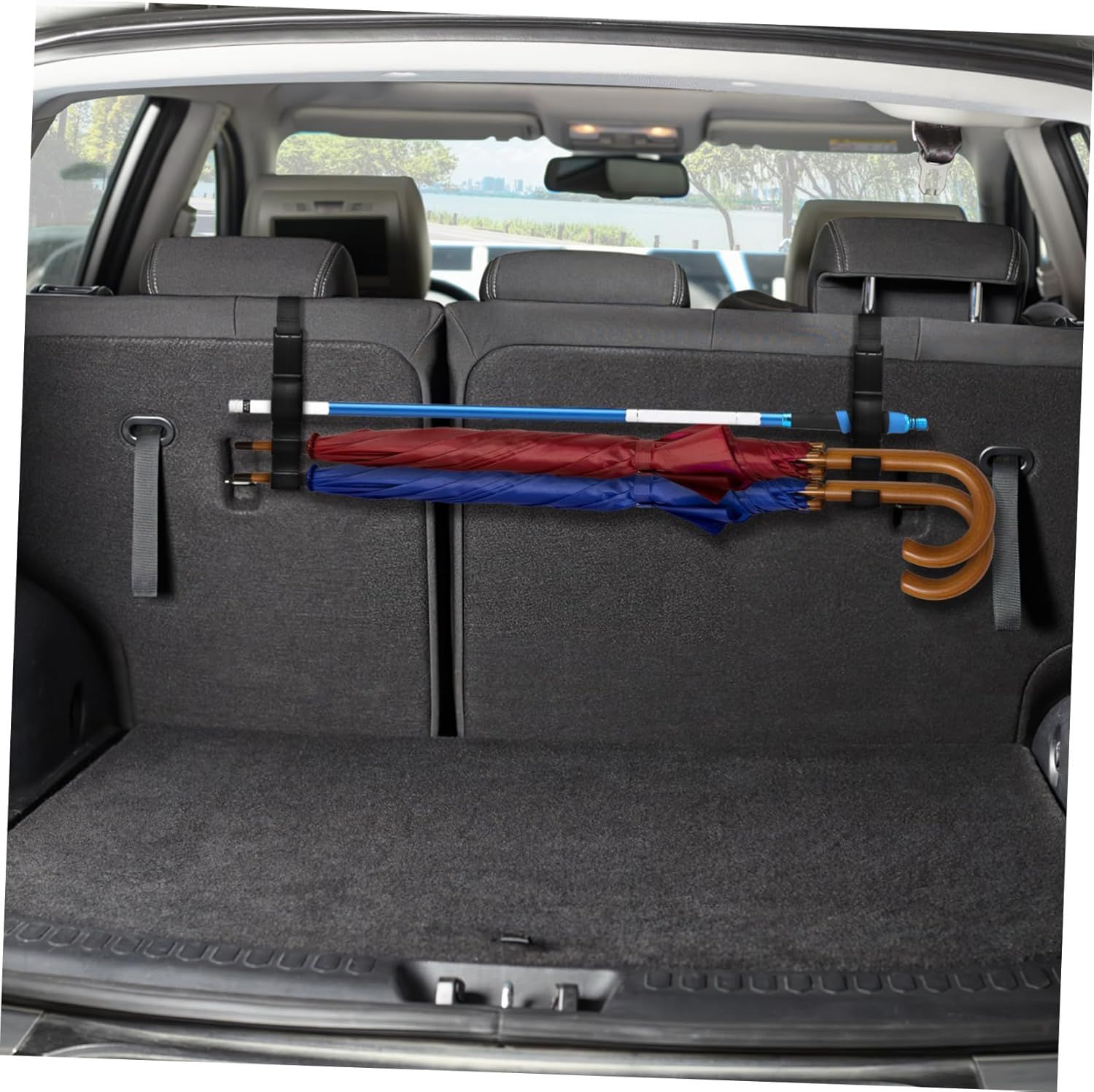2PCS Multifunctional Car Seat Back Triple Hooks Organizer for Purses Umbrellas and Bags – Heavy Duty 15kg Easy Install Headrest Hangers for Car Interior Storage - Image 7