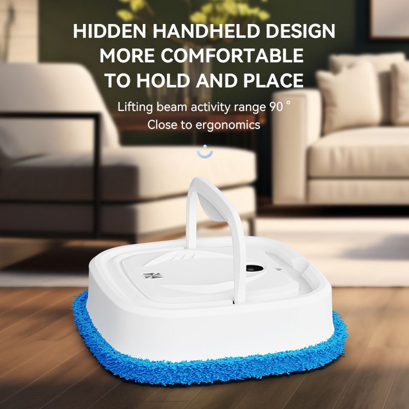 Black P6 Smart Robotic Mop and Floor Cleaner for Full Home Cleansing – High Power, Wet & Dry Dual Use, Obstacle Sensing, Spray Humidifier, 2.5H USB Rechargeable Long Battery Life and 8cm Low-Profile Body, Large 25X 25CM Advanced Mopping Pad (EOFY Promotio - Image 4