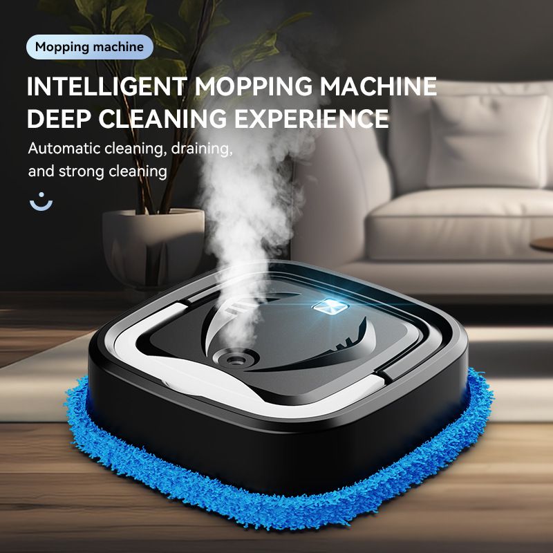 White P6 Smart Robotic Mop and Floor Cleaner for Full Home Cleansing – High Power, Wet & Dry Dual Use, Obstacle Sensing, Spray Humidifier, 2.5H USB Rechargeable Long Battery Life and 8cm Low-Profile Body, Large 25X 25CM Advanced Mopping Pad (EOFY Promotio - Image 2