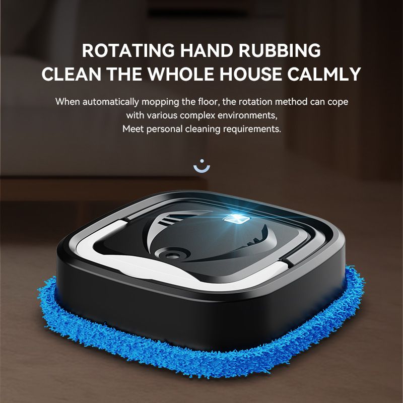 White P6 Smart Robotic Mop and Floor Cleaner for Full Home Cleansing – High Power, Wet & Dry Dual Use, Obstacle Sensing, Spray Humidifier, 2.5H USB Rechargeable Long Battery Life and 8cm Low-Profile Body, Large 25X 25CM Advanced Mopping Pad (EOFY Promotio - Image 3