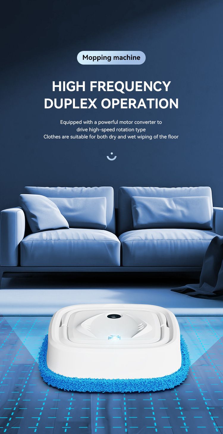 White P6 Smart Robotic Mop and Floor Cleaner for Full Home Cleansing – High Power, Wet & Dry Dual Use, Obstacle Sensing, Spray Humidifier, 2.5H USB Rechargeable Long Battery Life and 8cm Low-Profile Body, Large 25X 25CM Advanced Mopping Pad (EOFY Promotio - Image 5