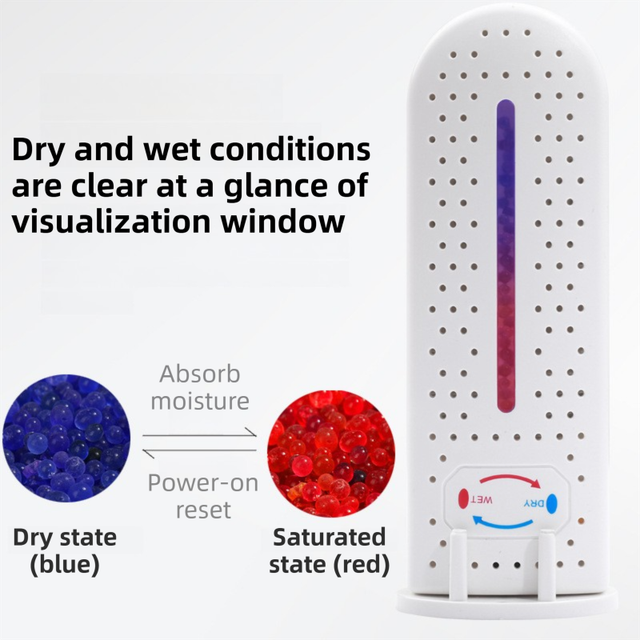 Mini Renewable Dehumidifier Device for Cupboard Drawer Basement – Wireless Rechargeable Silica Gel Wardrobe Moisture Absorber & Anti-Mould Dessicant Dryer Box - Image 3