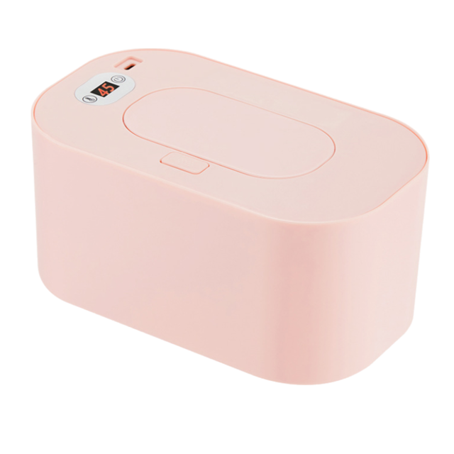 Pink Portable USB Baby Wipe Warmer with LED Display and Top-Heating Moisture Protection – Intelligent Constant Temp Dispenser Case for Travel and Home - Image 1