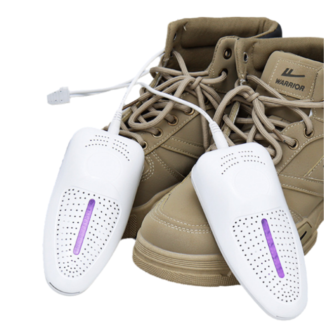 1 Pairs White Portable USB Shoe Dryer – Intelligent Constant Temp Boot Warmer Built-In Violet Light for Deodorising & 360° All-Round Cyclic Thermal Drying - Image 1