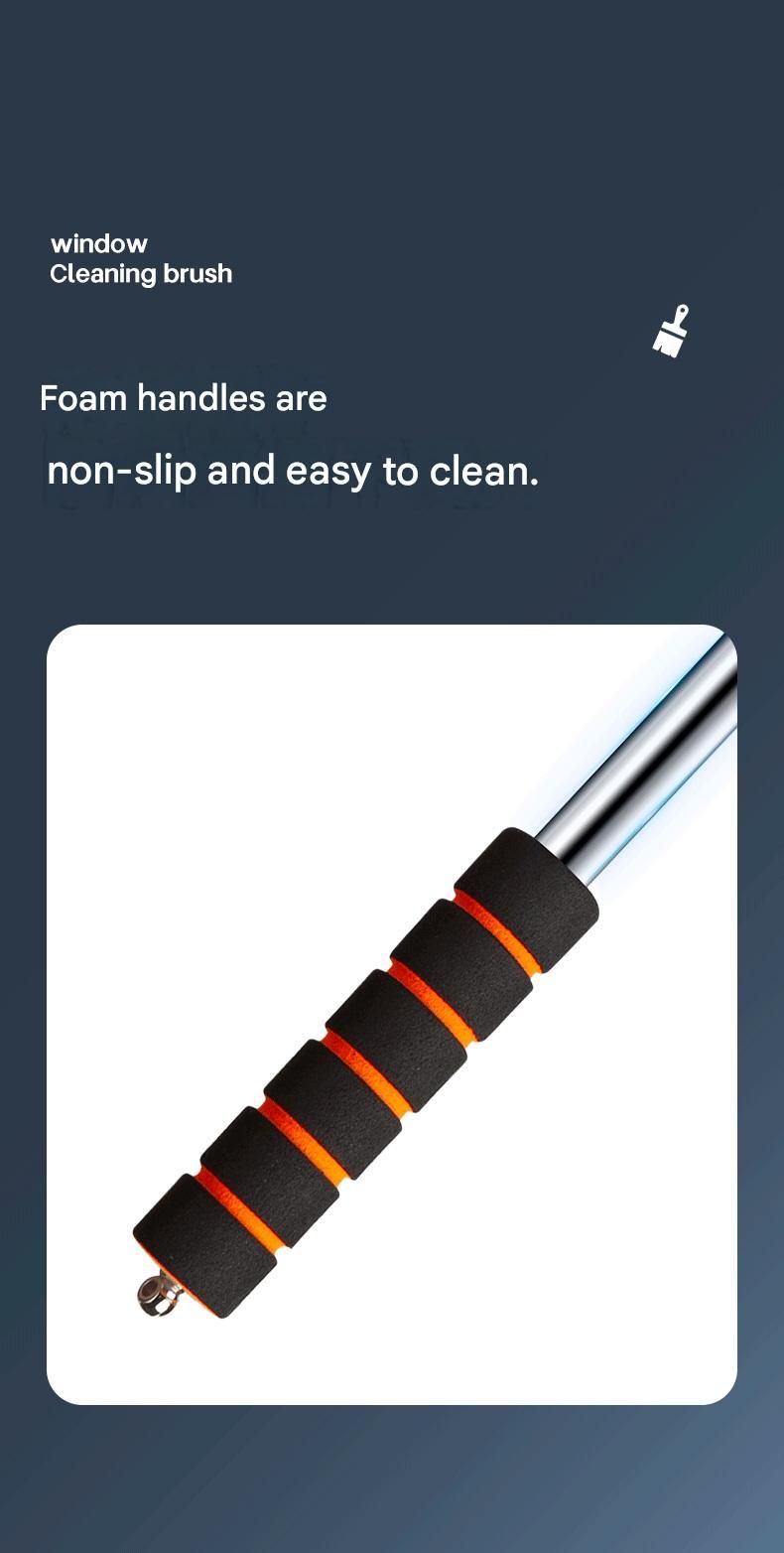 Pink Telescopic Car Windshield Cleaning Brush with 3 Replacement Microfiber- Aluminium Alloy Extendable Handle, 180° Rotatable Microfibre Head, Anti-Fog & Streak-Free Glass Wiper for Car & Home Use, Soft Grip Foam Handle - Image 8