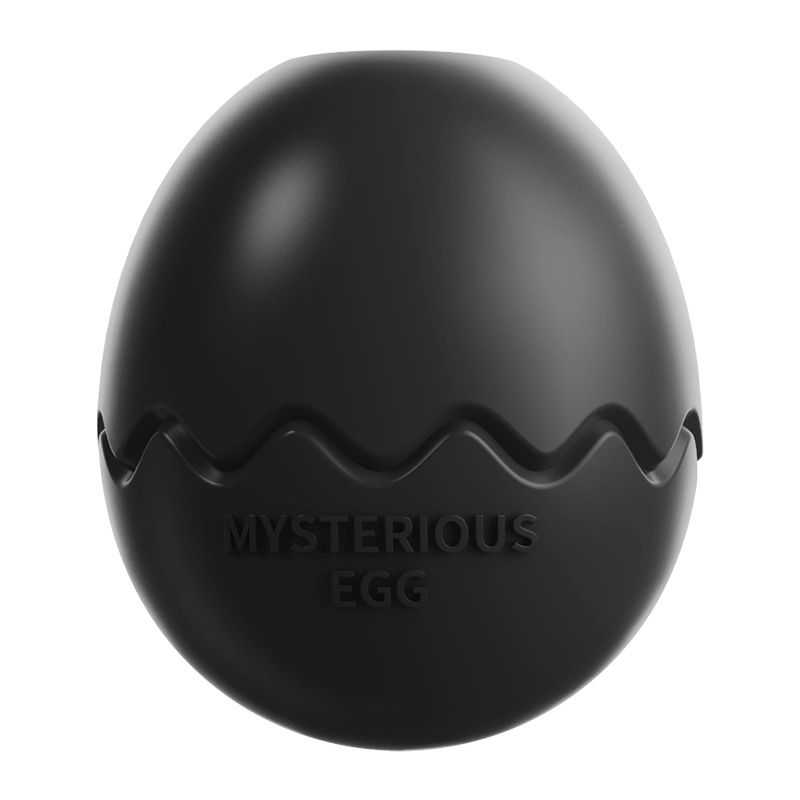 Black Dinosaur Egg Shaped Dog Slow Feeder Toy - Durable TPR Interactive Treat Dispenser for Mental Stimulation and Anxiety Relief - Perfect for Medium to Large Dogs - Image 1